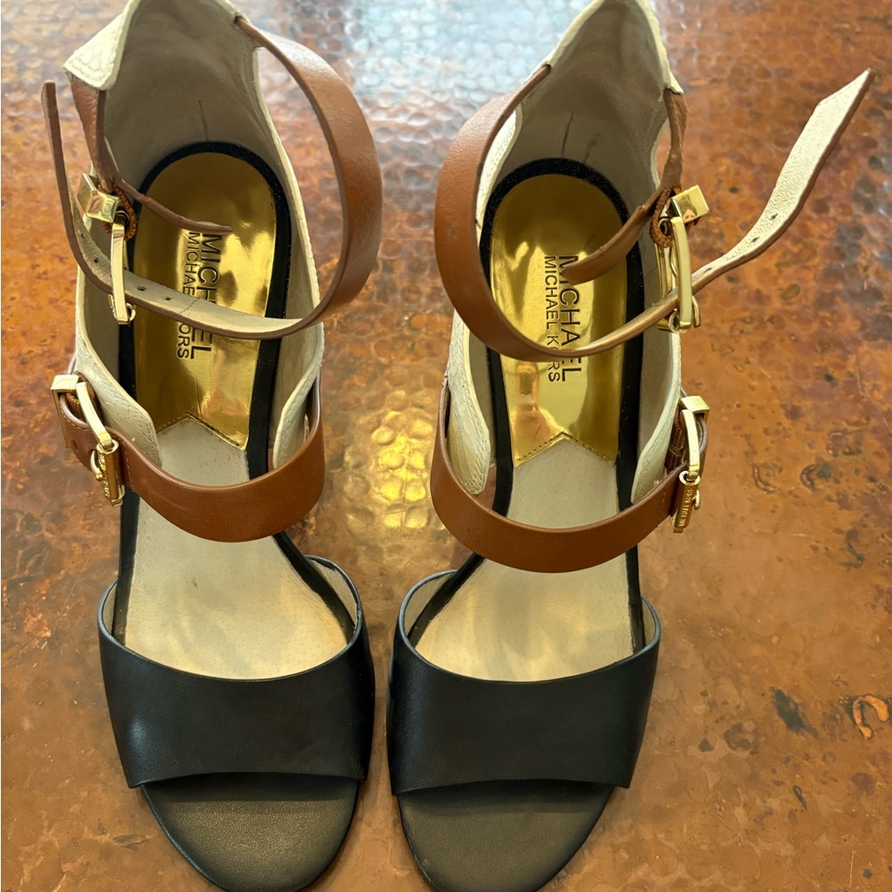 MICHAEL Michael Kors Adriana Mid-Ankle Strap Sandals - 9.5M